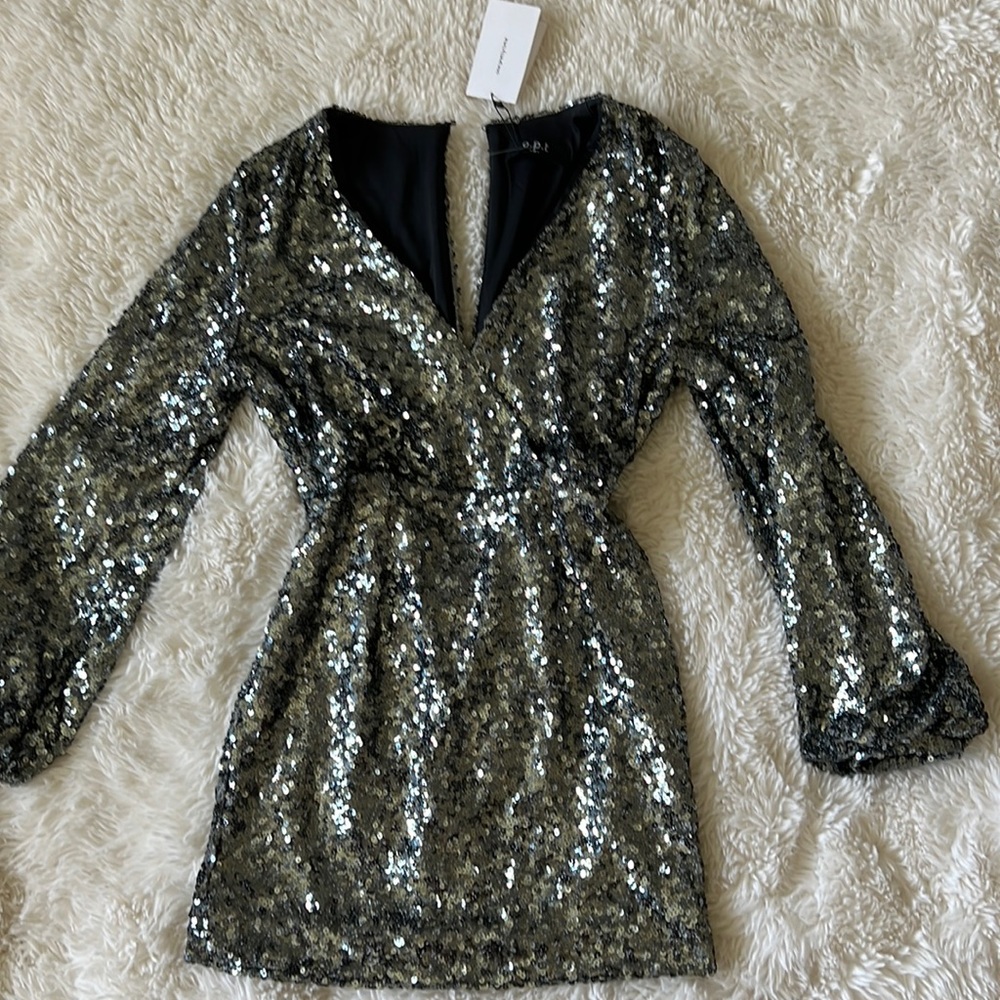 Sequin Special Occasion Mini Party Dress Size M